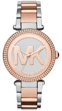 Michael Kors Parker Gold Dial Two Tone Steel Strap Watch for Women - MK6314