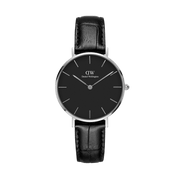 Daniel Wellington Classic Petite Reading Black Dial Black Leather Strap Watch For Women - DW00100235
