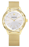 Swarovski Octea Nova Silver Dial Gold Mesh Bracelet Watch for Women - 5430417