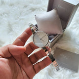 Calvin Klein Drift Silver Dial Silver Steel Strap Watch for Women - K6S2N116