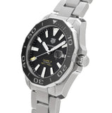 Tag Heuer Aquaracer Caliber 5 Black Dial Silver Steel Strap Watch for Men - WAY201A .BA0927