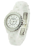 Chanel J12 Diamonds Quartz Ceramic White Dial White Steel Strap Watch for Women - J12 H2422