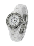 Chanel J12 Diamonds Quartz White Dial White Steel Strap Watch for Women - J12 H2572