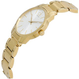 Calvin Klein City White Dial Gold Steel Strap Watch for Women - K2G23546