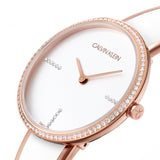 Calvin Klein Seduce Seduction White Dial Two Tone Steel Strap Watch for Women - K4E2NX1T