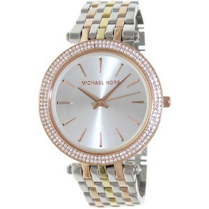 Michael Kors Darci Silver Dial Two Tone Stainless Steel Strap Watch for Women - MK3203