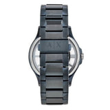 Armani Exchange Hampton Skeleton Grey Dial Blue Steel Strap Watch For Men - AX2401