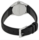 Calvin Klein Minimal Black Dial Black Leather Strap Watch for Women - K3M231CS