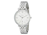 Fossil Jacqueline White Dial Silver Steel Strap Watch for Women - ES3920