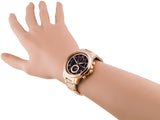 Tommy Hilfiger Claudia Black Dial Rose Gold Steel Strap Watch for Women - 1781820