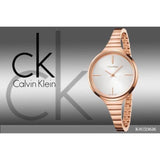 Calvin Klein Lively White Dial Rose Gold Steel Strap Watch for Women - K4U23626