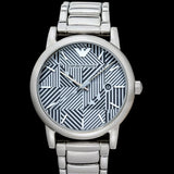 Emporio Armani Classic Quartz Grey Dial Silver Steel Strap Watch For Men - AR11134