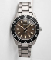 Seiko Prospex 55th Anniversary Edition Brown Dial Silver Steel Strap Watch For Men - SPB145J1
