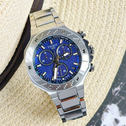 Tissot T Race Chronograph Blue Dial Silver Steel Strap Watch For Men - T141.417.11.041.00
