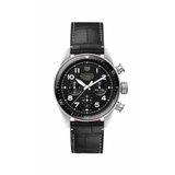 Tag Heuer Autavia Chronometer Flyback Automatic Chronograph Black Dial Black Leather Strap Watch for Men - CBE511A.FC8279