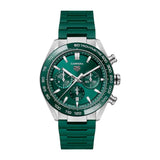 Tag Heuer Carrera Chronograph 44mm Green Dial Green Steel Strap Watch for Men - CBN2A1N.FT6238