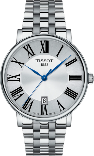 Tissot Carson Premium Quartz Silver Dial Silver Steel Strap Watch for Men - T122.417.11.033.00