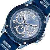 Guess Delta Blue Dial Blue Silicone Strap Watch for Men - GW0051G4