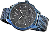 Tommy Hilfiger Gavin Chronograph Blue Dial Blue Mesh Bracelet Watch for Men - 1791471