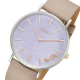 Coach Perry Mother of Pearl Dial Light Grey Leather Strap Watch for Women - 14503245