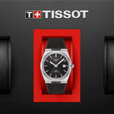 Tissot PRX Powermatic 80 Black Dial Black Rubber Strap Watch for Men - T137.407.17.051.00