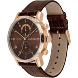 Tommy Hilfiger Kane Brown Dial Brown Leather Strap Watch for Men - 1710400