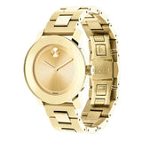 Movado Bold Yellow Gold Dial Yellow Gold Steel Strap Watch For Women - 3600085