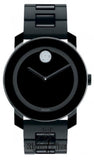 Movado Bold Black Dial Black Steel Strap Watch for Men - 3600102