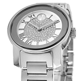 Movado Bold Crystal Pave Silver Dial Silver Steel Strap Watch for Women - 3600254