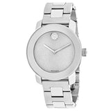 Movado Bold Crystal Dot Silver Dial Silver Steel Strap Watch For Women - 3600334