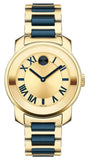 Movado Bold Yellow Gold Dial Two Tone Steel Strap Watch for Women - 3600355