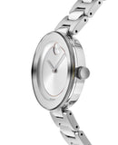 Movado Bold Silver Dial Silver Steel Strap Watch For Women - 3600381