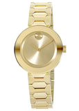 Movado Bold Gold Dial Gold Steel Strap Watch For Women - 3600382
