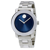 Movado Bold Blue Dial Silver Steel Strap Watch for Women - 3600396