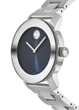 Movado Bold Blue Dial Silver Steel Strap Watch for Women - 3600396