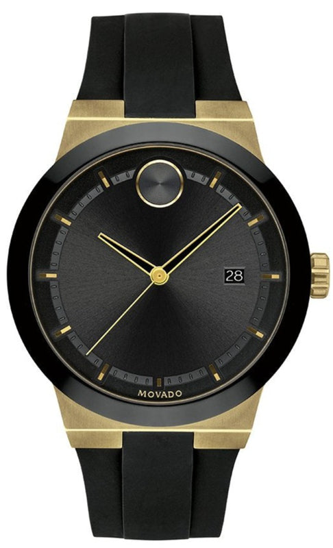 Movado bold black outlet dial unisex watch