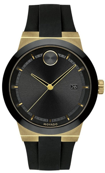 MOVADO Bold Fusion 42MM Black/Blue Silicone Strap Men's