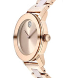 Movado Bold Rose Gold Dial Two Tone Steel Strap Watch for Women - 3600639