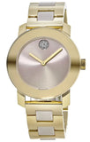 Movado Bold Beige Dial Two Tone Steel Strap Watch For Women - 3600640