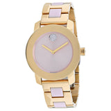 Movado Bold Beige Dial Two Tone Steel Strap Watch For Women - 3600640