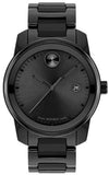 Movado Bold Verso Black Dial Black Steel Strap Watch for Men - 3600863