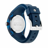 Gucci Sync XXL Quartz Blue Dial Blue Rubber Strap Watch For Men - YA137104