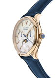 Movado Heritage Celestograf White Mother of Pearl Dial Blue Leather Strap Watch For Women - 3650011