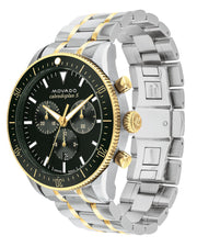 Movado Heritage Calendoplan Chronograph Green Dial Two Tone Steel Strap Watch For Men - 3650167