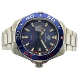 Tag Heuer Aquaracer Henrik Lundqvist Special Edition Blue Dial Silver Steel Strap Watch for Men - WAY101J.BA0746