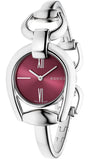 Gucci Horsebit Quartz Red Dial Silver Steel Strap Watch For Women - YA139502