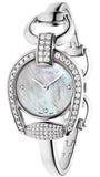 Gucci Horsebit Collection Diamonds Mother of Pearl Dial Silver Steel Strap Watch For Women - YA139505