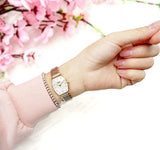 Longines La Grande Classique White Dial Two Tone Mesh Gelang Jam Tangan untuk Wanita - L4.205.2.87.7