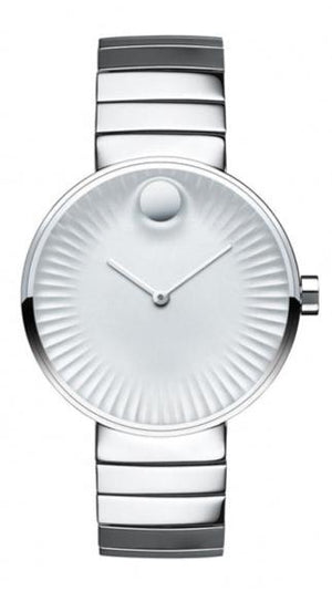 Movado Edge Silver Dial Silver Steel Strap Watch for Women - 3680012