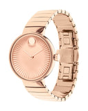 Movado Edge Rose Gold Dial Rose Gold Steel Strap Watch for Women - 3680013